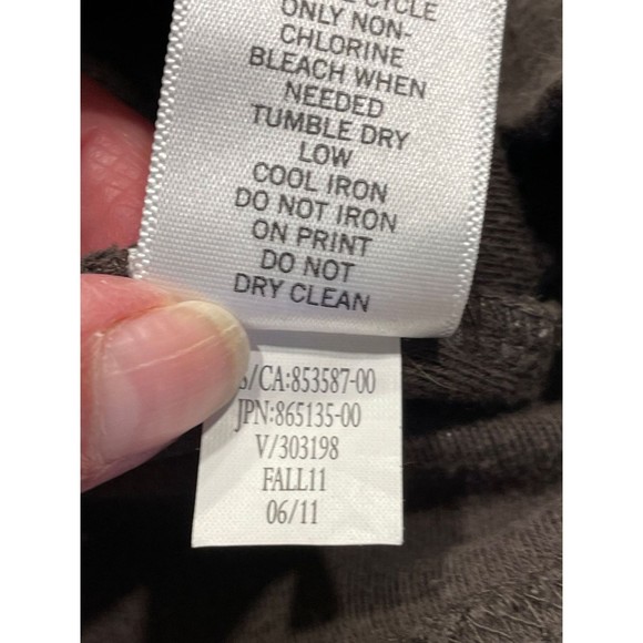 Banana Republic Half Button Pullover Sweater Size L Brown Stripe Turtleneck - Picture 5 of 10